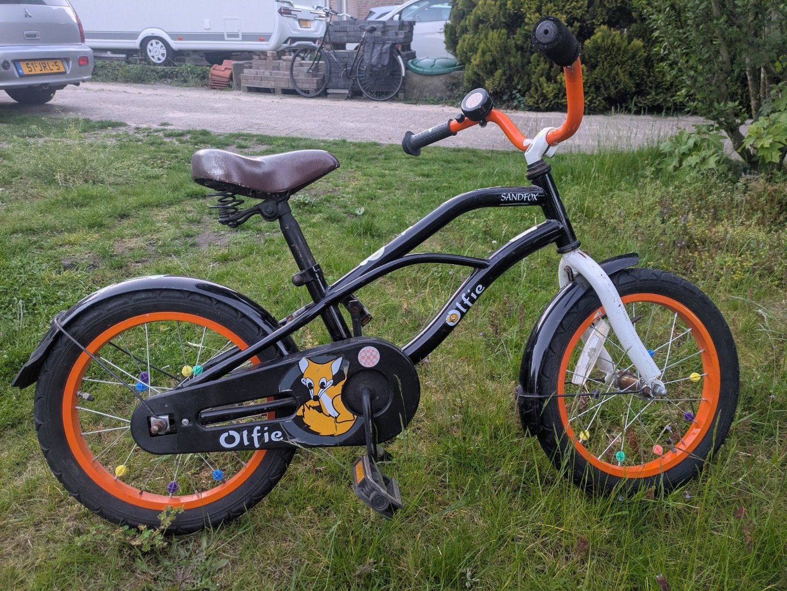 Olfie Sandfox kinderfiets 16 inch (4-6 jaar), Ophalen, Gebruikt, 16 tot 20 inch