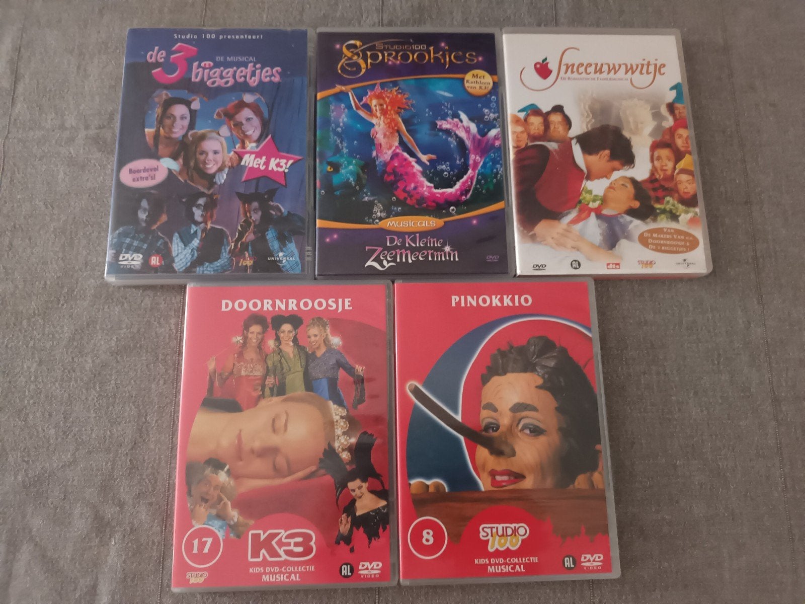 dvd pakket studio 100 musicals, Cd's en Dvd's, Ophalen of Verzenden, Zo goed als nieuw