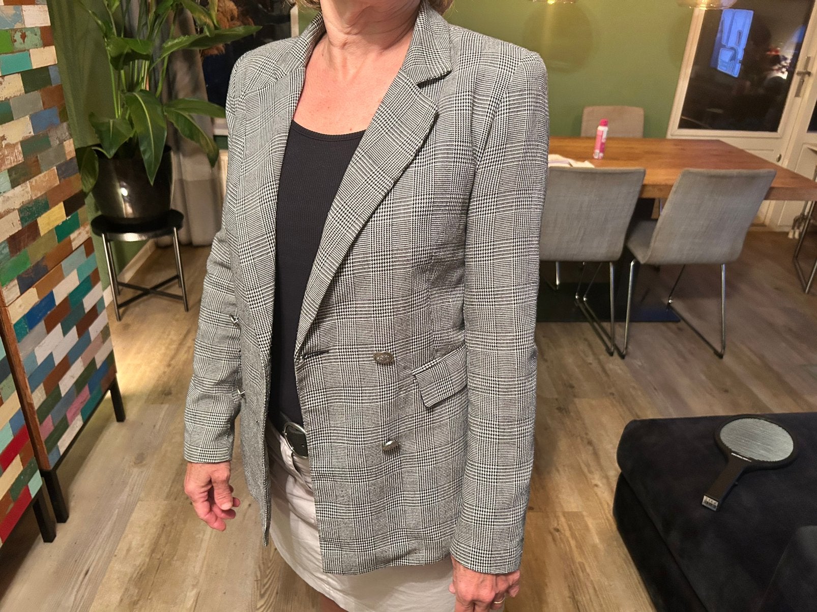 Klassiek geruite blazer, Ciminy, S, Ophalen of Verzenden, Zo goed als nieuw, Grijs