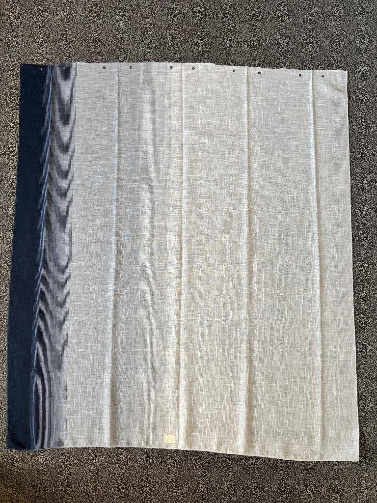 Lap stof Ploeg Beach 97x110 cm gordijnstof inbetween blauw, Blauw, Ophalen of Verzenden, Zo goed als nieuw, 30 tot 120 cm