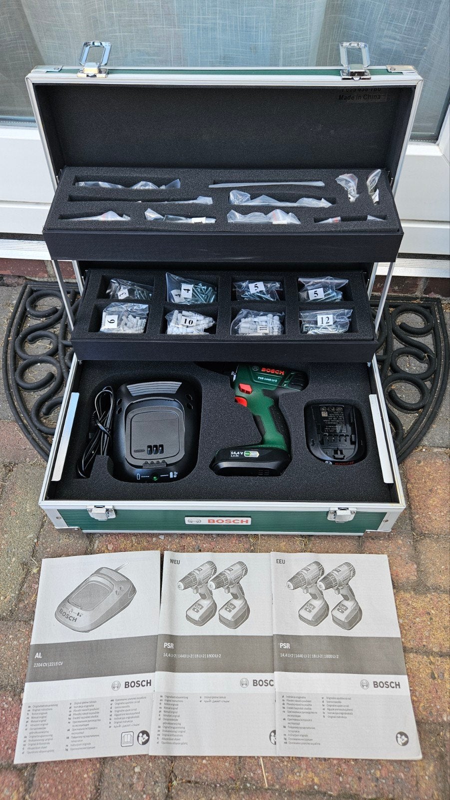 Bosch PSR 14,4 LI-2 Accuboormachine in Koffer, Doe-het-zelf en Verbouw, Gereedschap | Boormachines, Variabele snelheid, Nieuw