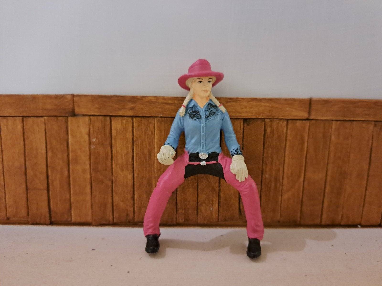 schleich poppetje ruiter cowboy, Ophalen of Verzenden, Zo goed als nieuw