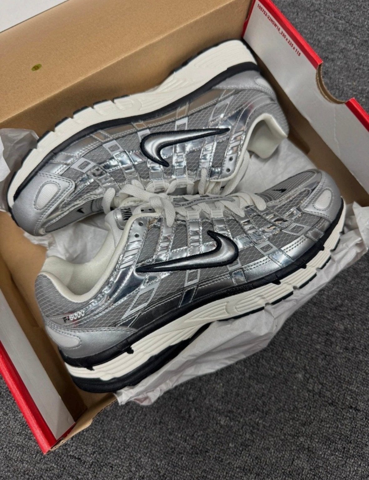 Nike P-6000 Sneakers - Zilver/Zwart, Kleding | Heren, Ophalen of Verzenden, Nieuw, Zwart, Sneakers of Gympen