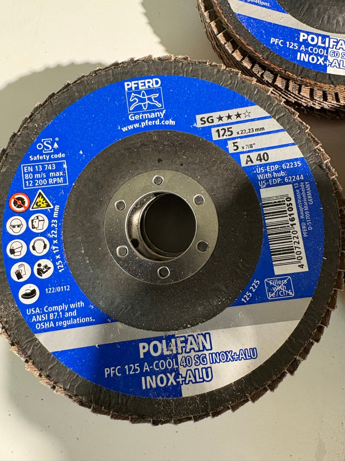 PFERD POLIFAN PFC 125 A-COOL Lamellenschijf alu rvs, Ophalen of Verzenden, Nieuw, 1000 watt of meer, Overige typen