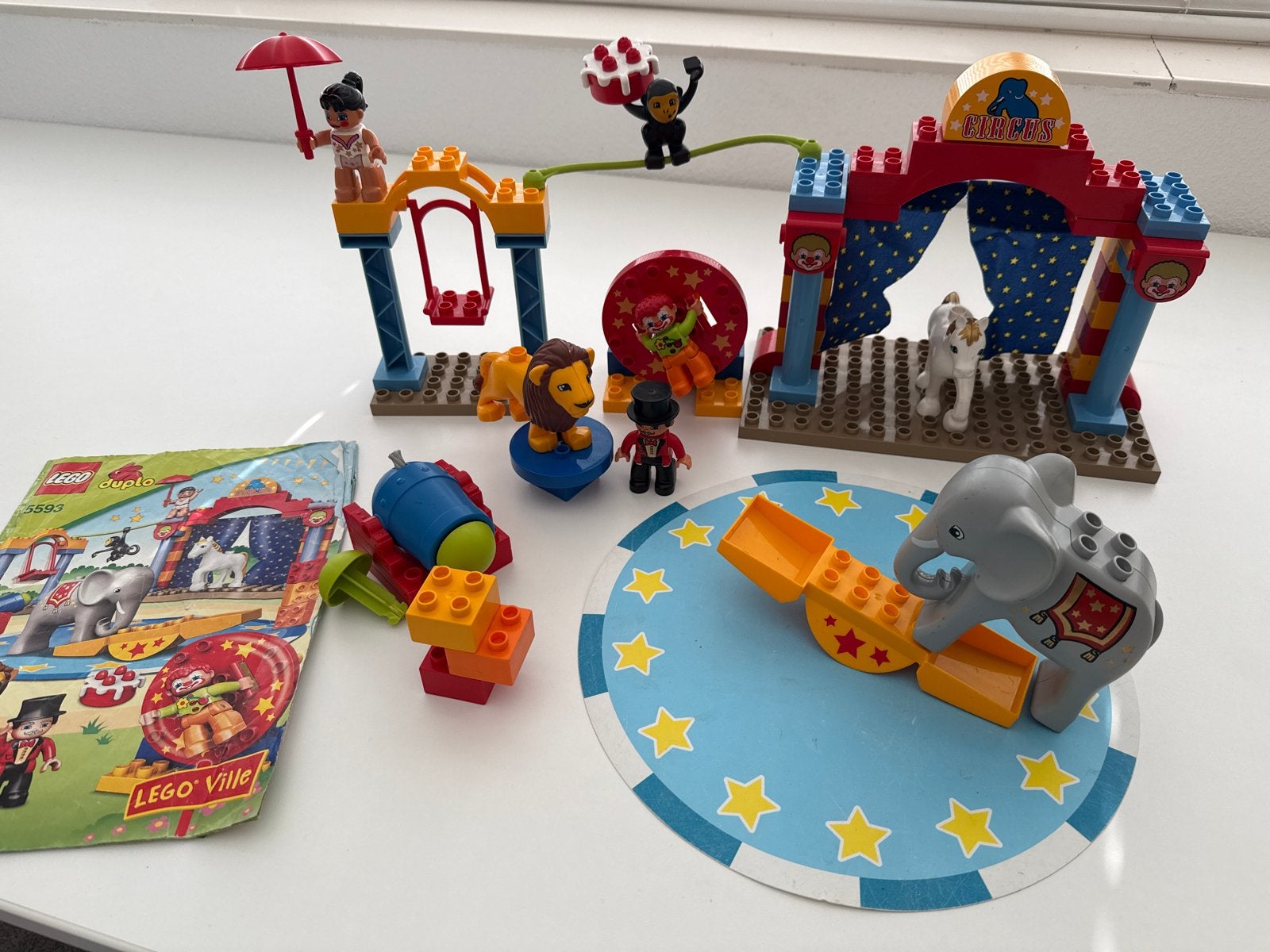 Lego Duplo Circus Set 5593 - Compleet met instructies, Gebruikt, Overige thema's, Ophalen of Verzenden, Compleet