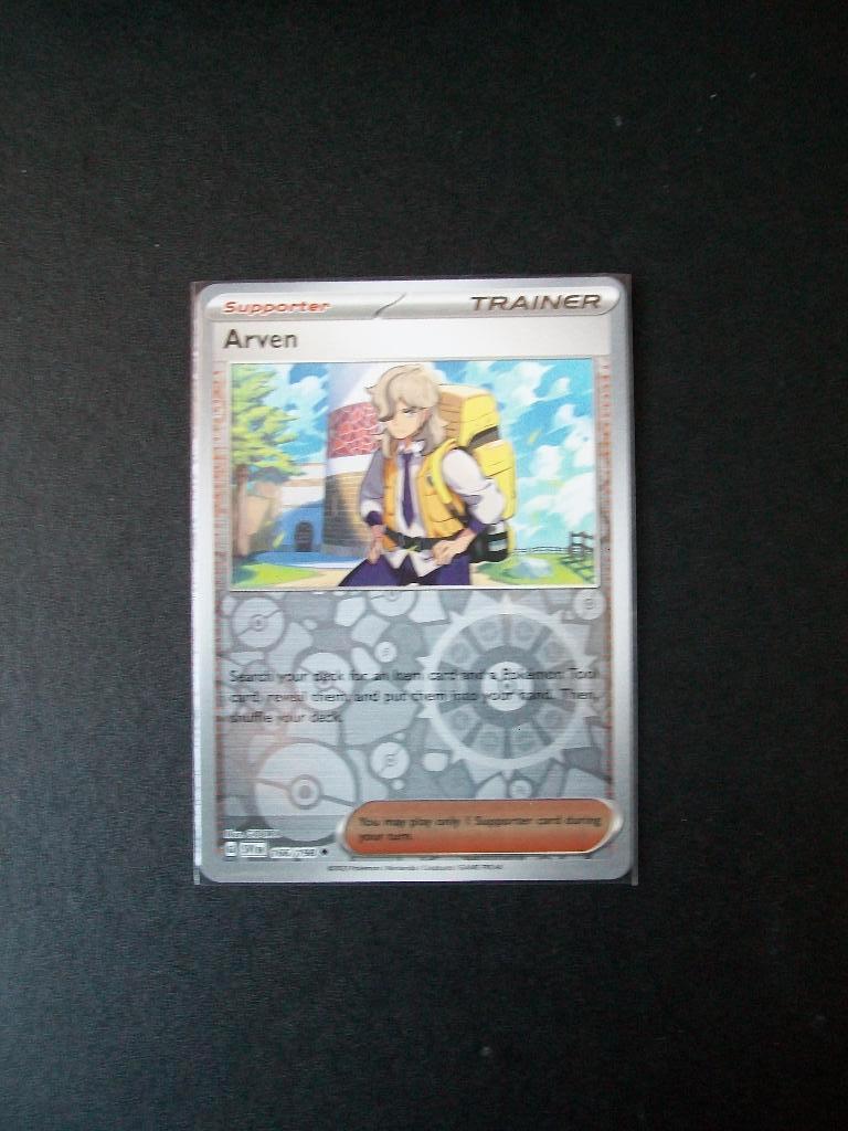 8912: Nieuwe Pokemon Kaart holofoil Trainer ARVEN (166/198), Verzenden, Nieuw, Losse kaart, Foil