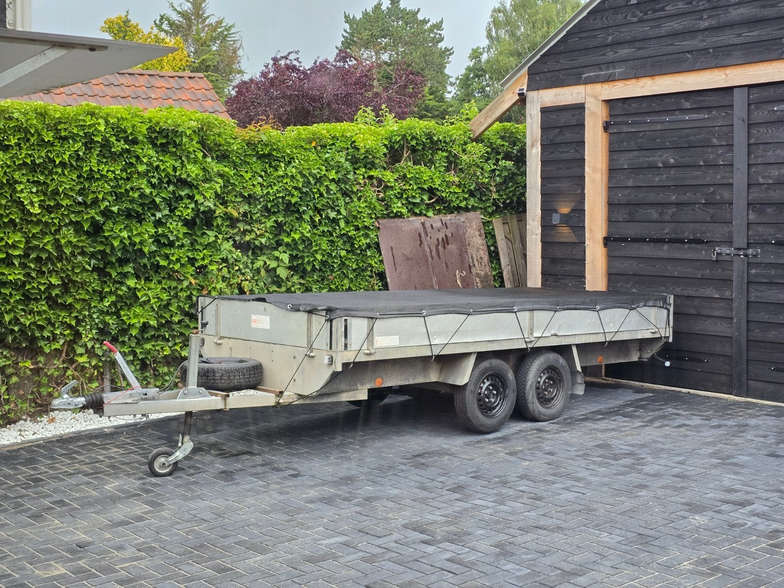 nette Plateau aanhanger 400x180 nieuwe bodem, Ophalen, Zo goed als nieuw