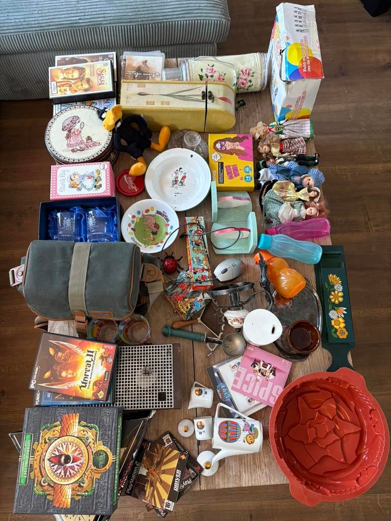 Grote partij rommelmarkt spullen. verkoop alles in 1 keerr, Ophalen, Gebruikt