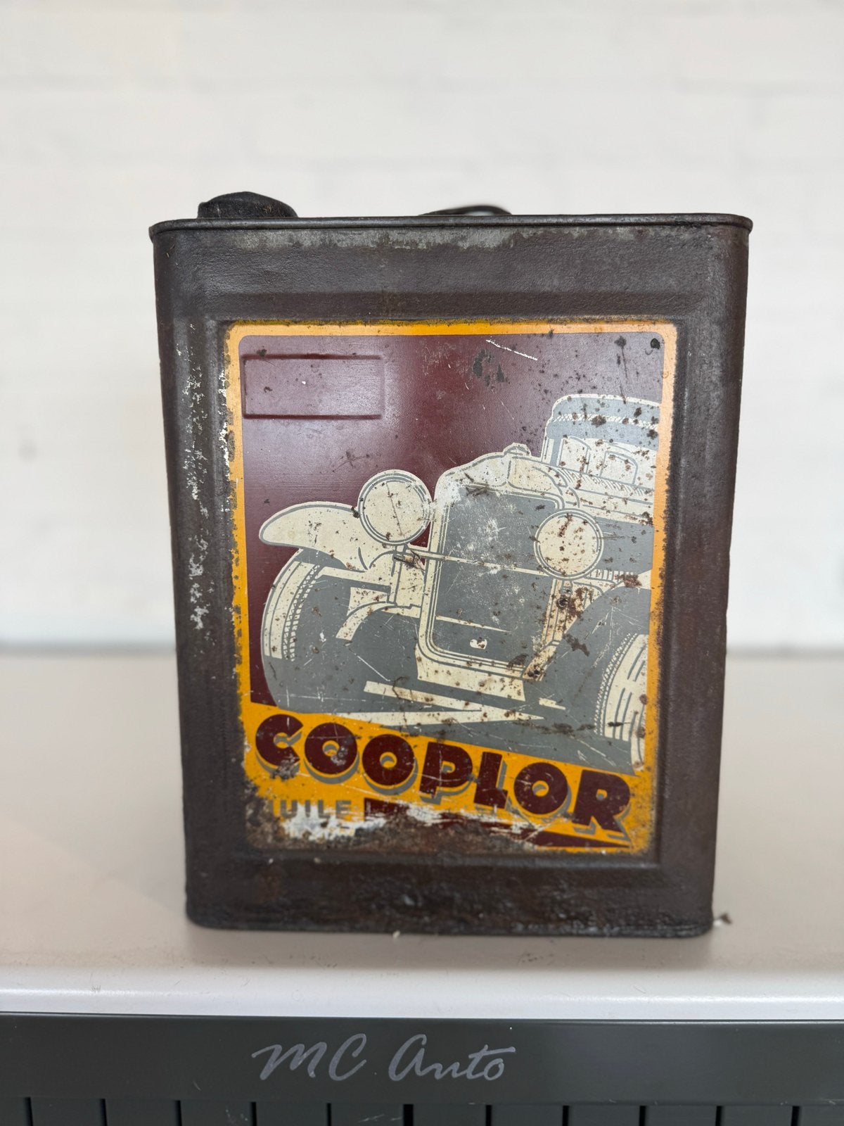 Vintage Cooplor Olieblik voor Auto's - Decoratief Item, Ophalen, Gebruikt, Auto's
