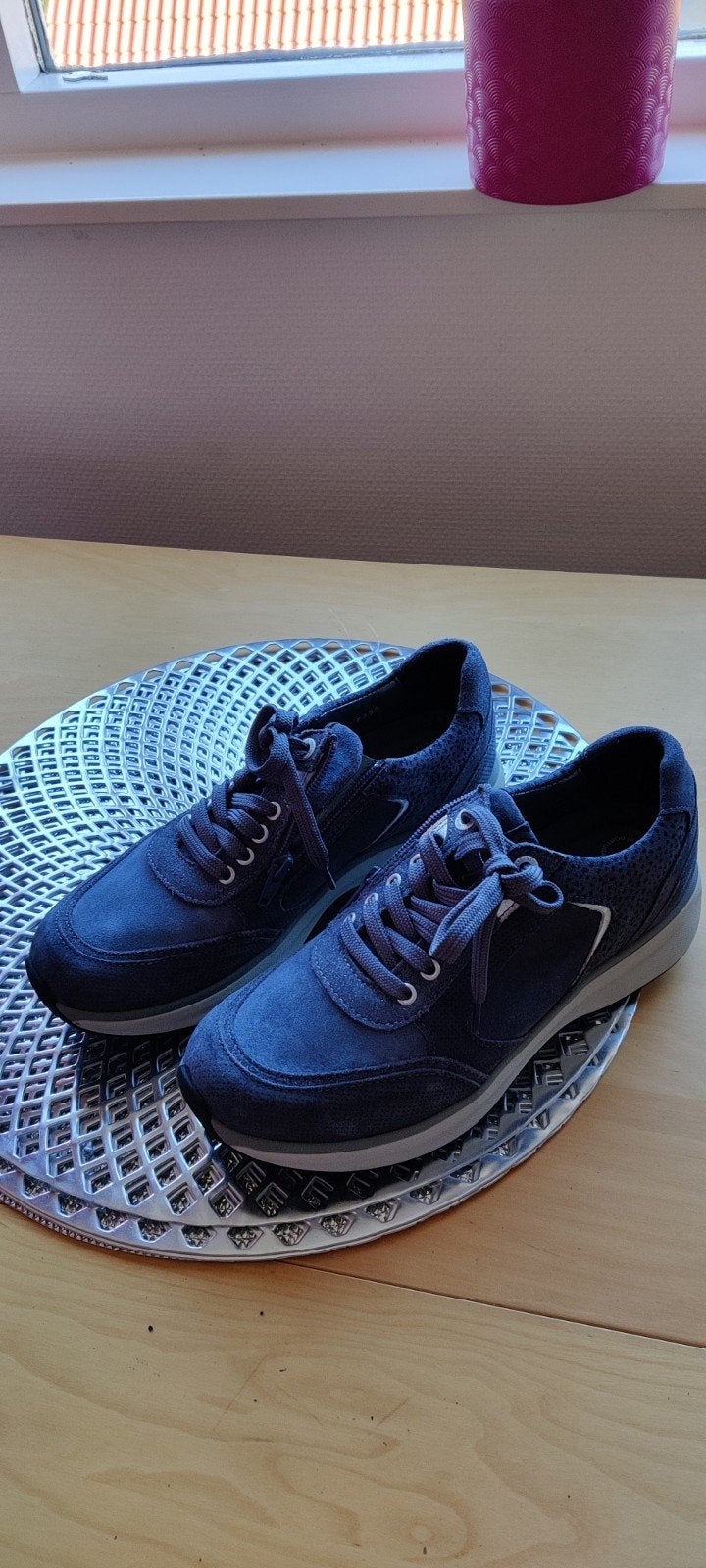 Xsensible Stretchwalker Sneakers - Blauw Suède - Maat 39, Xsensible, Blauw, Ophalen of Verzenden, Sneakers of Gympen