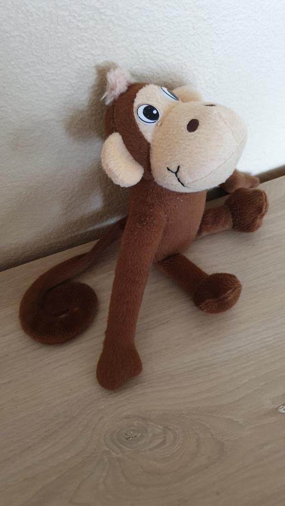 Knuffel aap., Ophalen of Verzenden, Zo goed als nieuw, Bruin, Aap