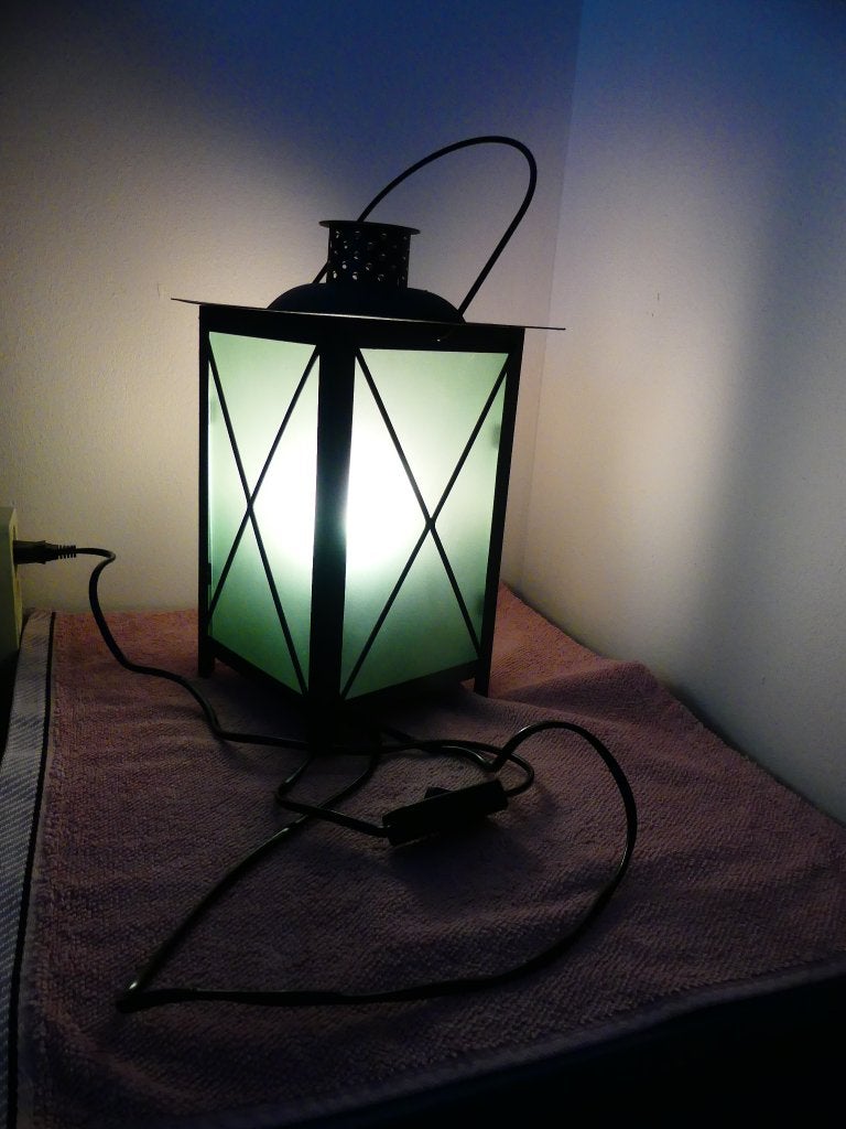 Lantaarnlamp, Ophalen of Verzenden, Zo goed als nieuw, Glas