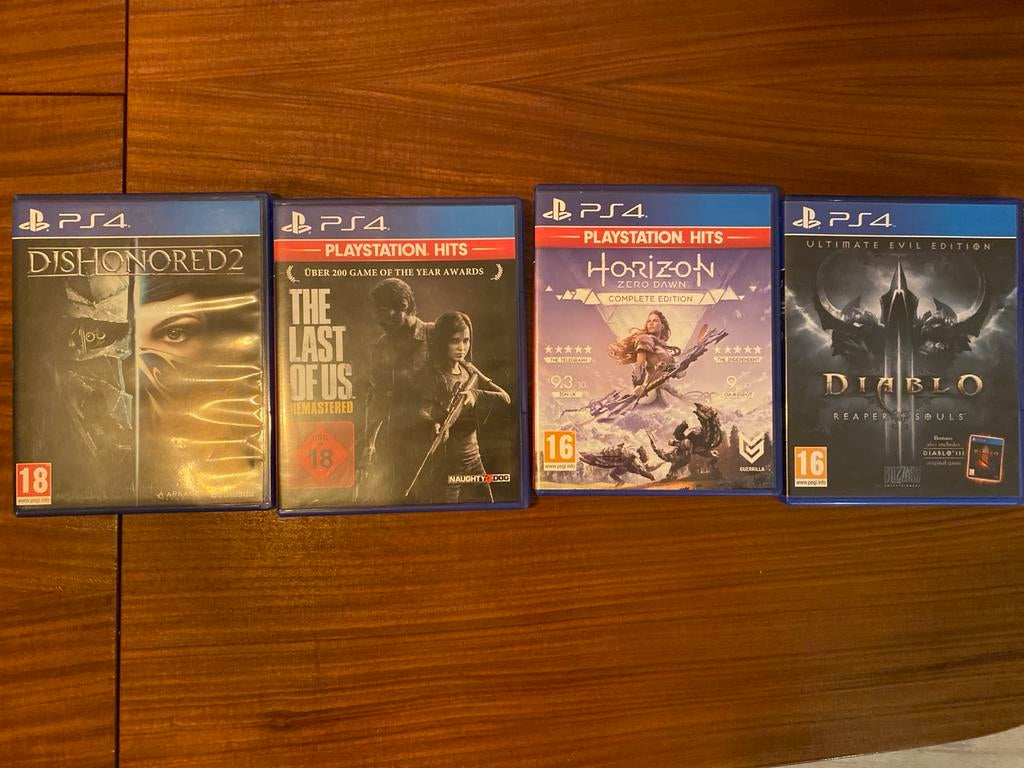 PS4 Games: Dishonored 2, The Last of Us, Horizon, Diablo, Spelcomputers en Games, Avontuur en Actie, 1 speler, Ophalen of Verzenden