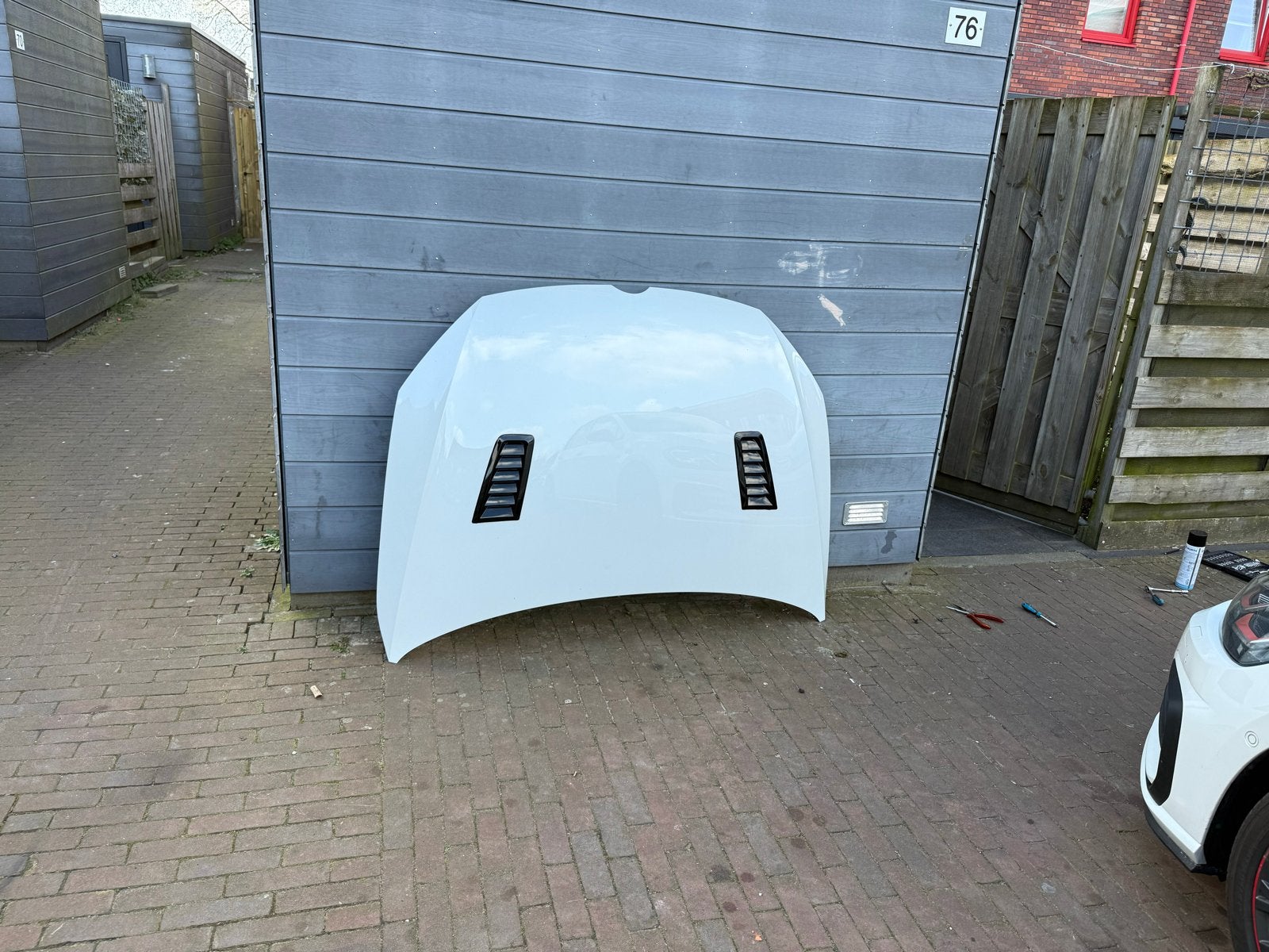 VW Golf 7-7.5 Motorkap Wit  LOK1, Auto-onderdelen, Gebruikt, Ophalen of Verzenden, Motorkap, Volkswagen