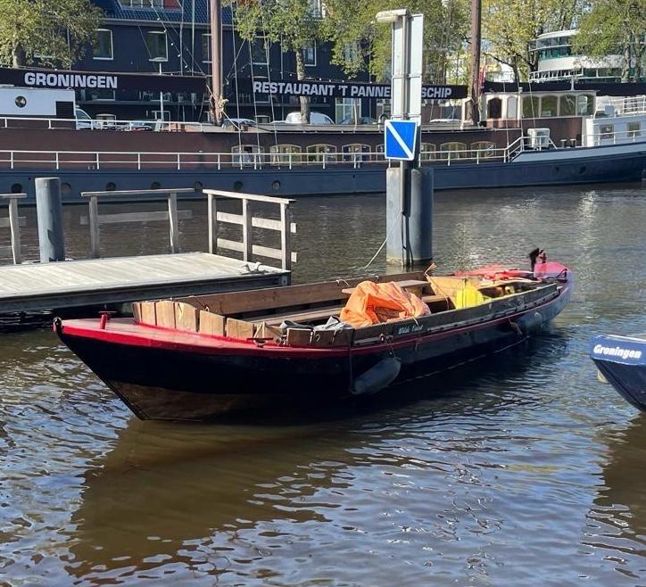 Ruime Rondvaartboot / Praam - 12 personen, 7m, 10pk Honda, Watersport en Boten, Sloepen, Ophalen, Gebruikt, Staal, Buitenboordmotor