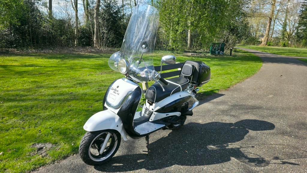 Goed onderhouden 12 inch snorscooter met blauw kenteken, Fietsen en Brommers, Scooters | Overige merken, Gebruikt, Benzine, Ophalen of Verzenden