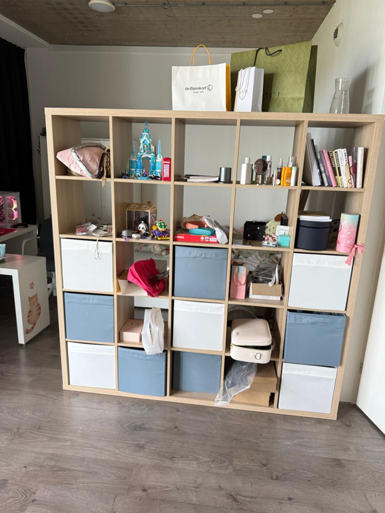 Ikea KALLAX kast met 25 vakken, Huis en Inrichting, Kasten | Boekenkasten, Ophalen, Met plank(en), Gebruikt, 150 tot 200 cm