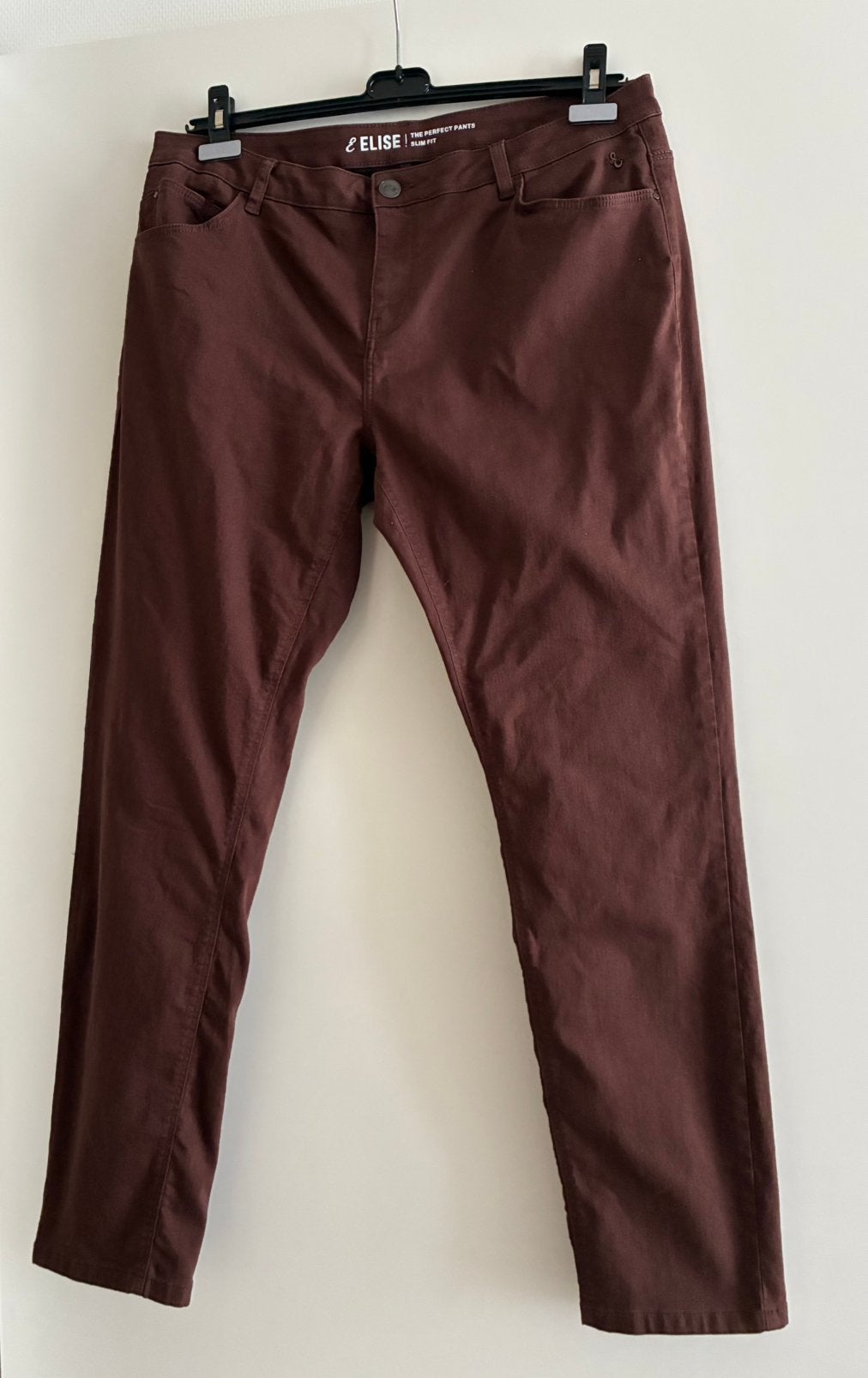 Nieuw Coffee Bruin Elise Slim Fit Broek - Maat 44 Miss ETAM, Bruin, Maat 42/44 (L), Ophalen of Verzenden, Zo goed als nieuw