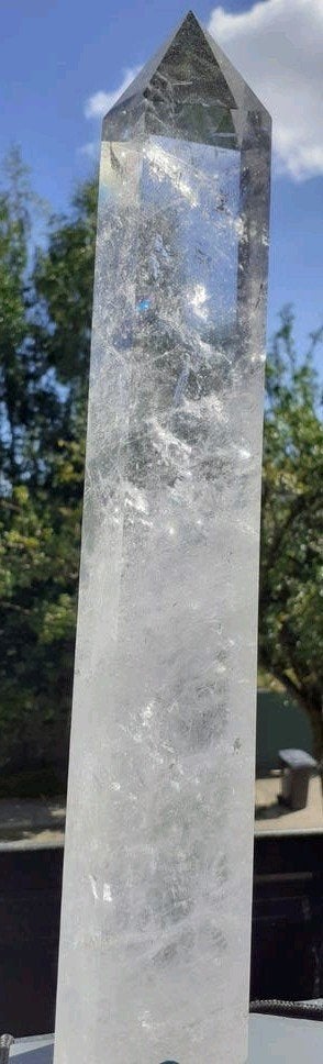 Bergkristal Punt XL 35 Cm .SALE, Ophalen of Verzenden