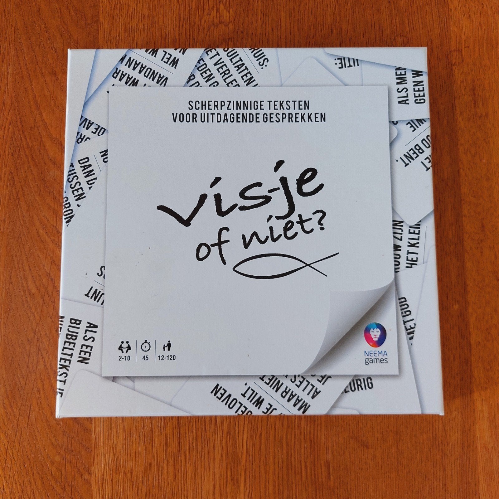 Vis-je of niet? gezelschapsspel NEEMA, Vijf spelers of meer, Ophalen of Verzenden, Zo goed als nieuw, Neema