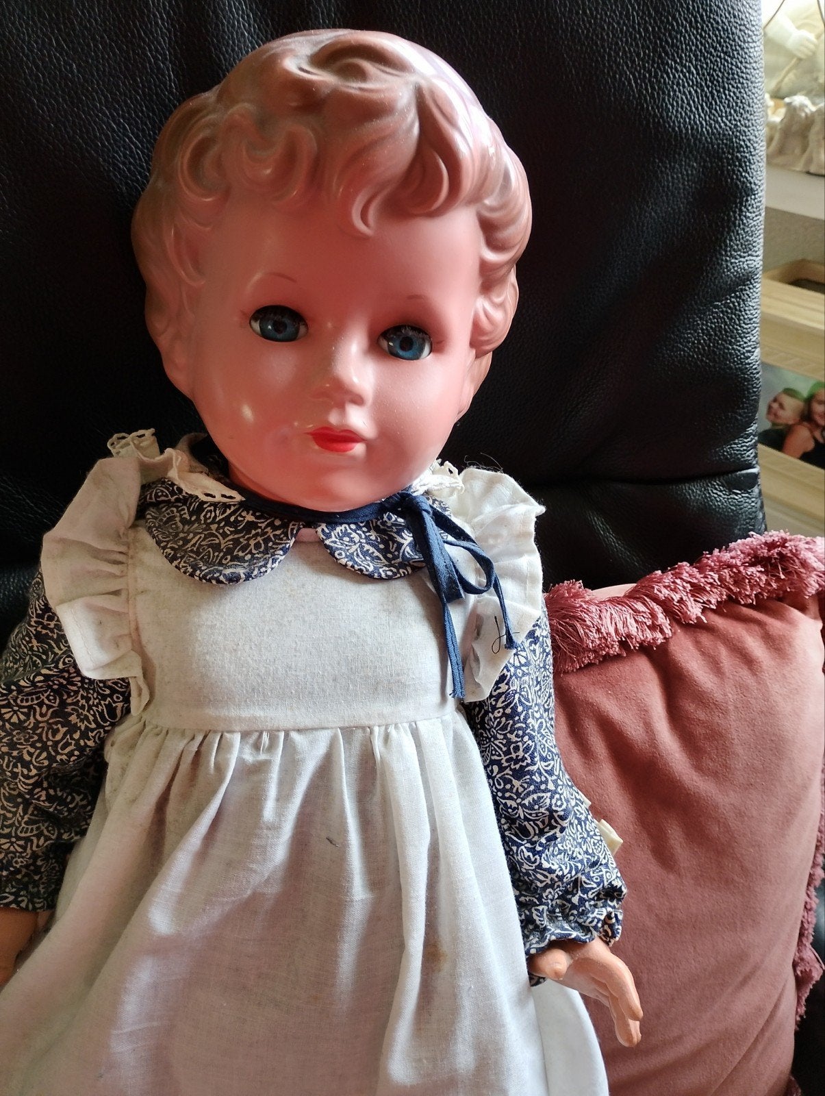 Vintage schildpad pop met Kleding en Schoentjes, Verzamelen, Poppen, Ophalen, Gebruikt, Pop