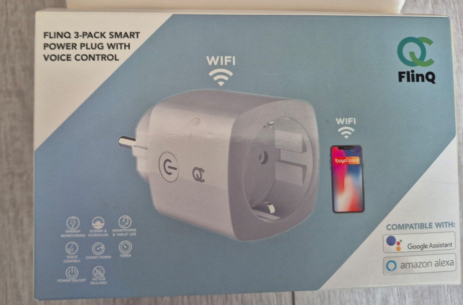 Flinq 3-pack Smart Power Plug met Energieverbruik, Ophalen of Verzenden, Nieuw