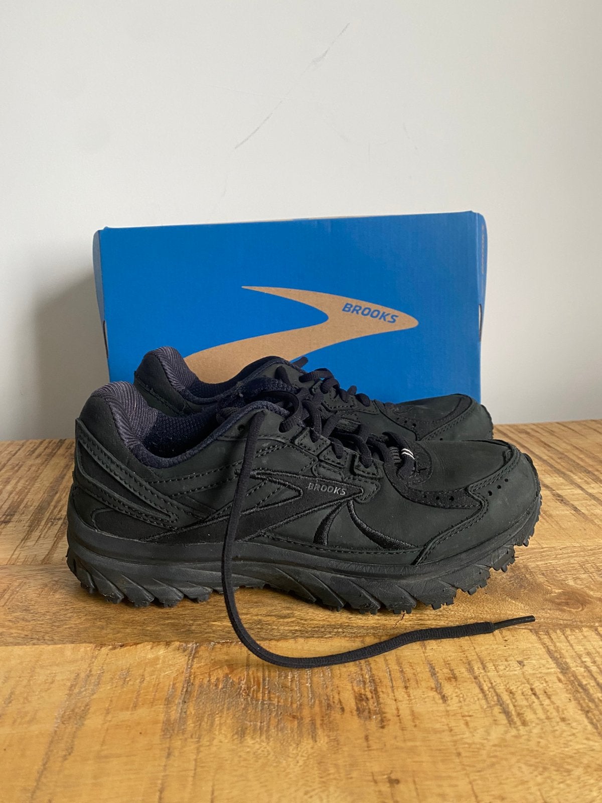 Brooks zeal walker zwart leren dames wandelschoenen leer 38, Zwart, Zo goed als nieuw, Wandelschoenen, Ophalen of Verzenden