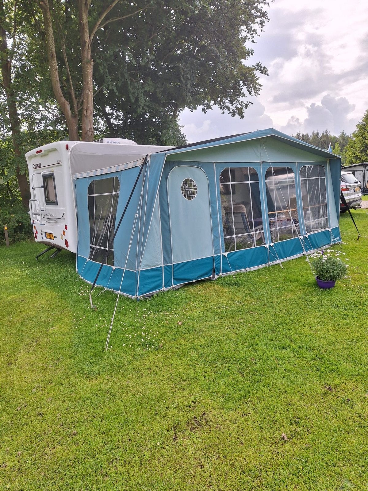 Nette Elddiss Hurrycane 450 caravan met voortent, Overige merken, Standaardzit, Particulier, 5 tot 6 meter