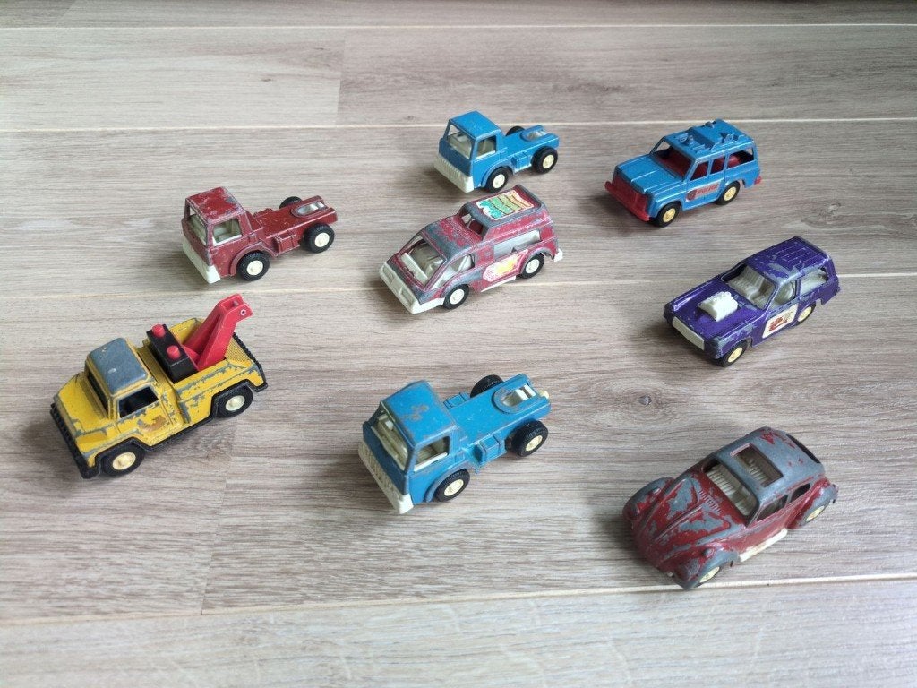 Set metalen speelgoed autootjes, Kinderen en Baby's, Speelgoed | Speelgoedvoertuigen, Ophalen of Verzenden, Gebruikt