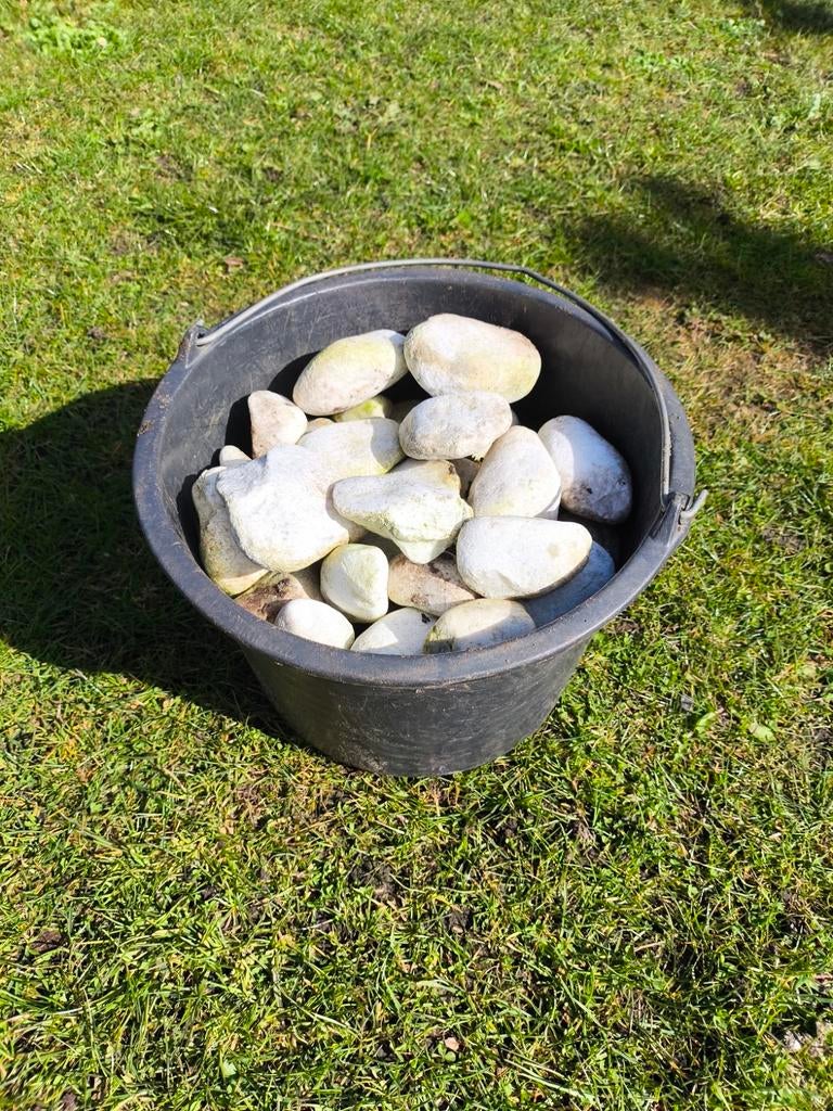 Sierstenen wit, Tuin en Terras, Grind, Keien en Split, Ophalen, Gebruikt, Wit, Kei