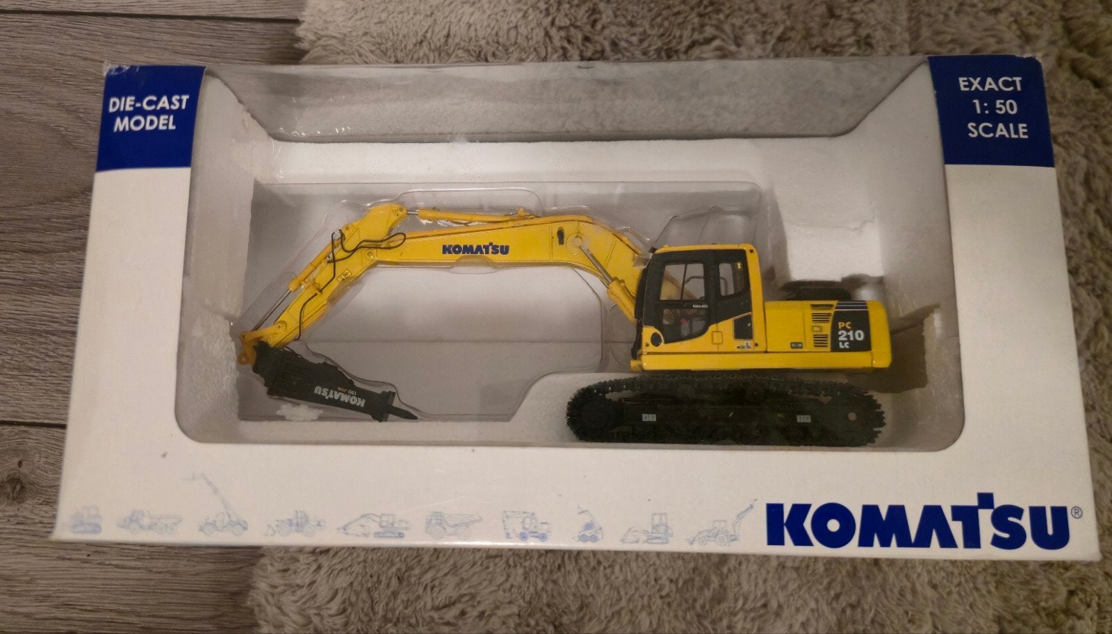 Komatsu PC210LC Rupskraan met Sloophamer 1:50, Ophalen of Verzenden, Zo goed als nieuw, Overige typen, Overige merken
