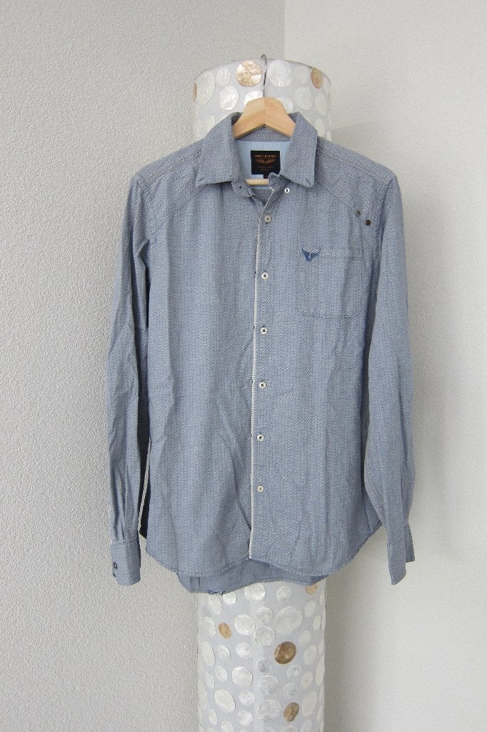 Pme legend pall mall overhemd patronen m blauw, Blauw, Pall Mall PME Legend, Zo goed als nieuw, Schipluidenlaan 20 5035KJ Tilburg