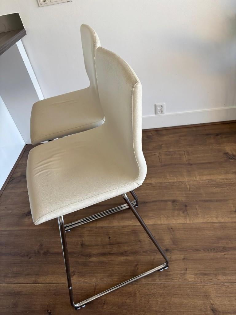 IKEA VOLFGANG Barstoelen – Set van 3, Ophalen, Gebruikt, Drie, Wit