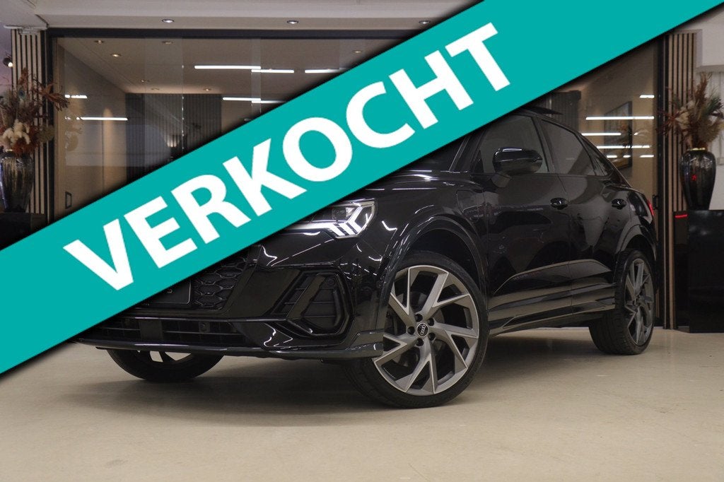Audi Q3 Sportback 45 TFSI e 3X S-Line PANO/CAM/BLINDE/ACC/ME, Gebruikt, 150 pk, Zwart, Plug-in hybride