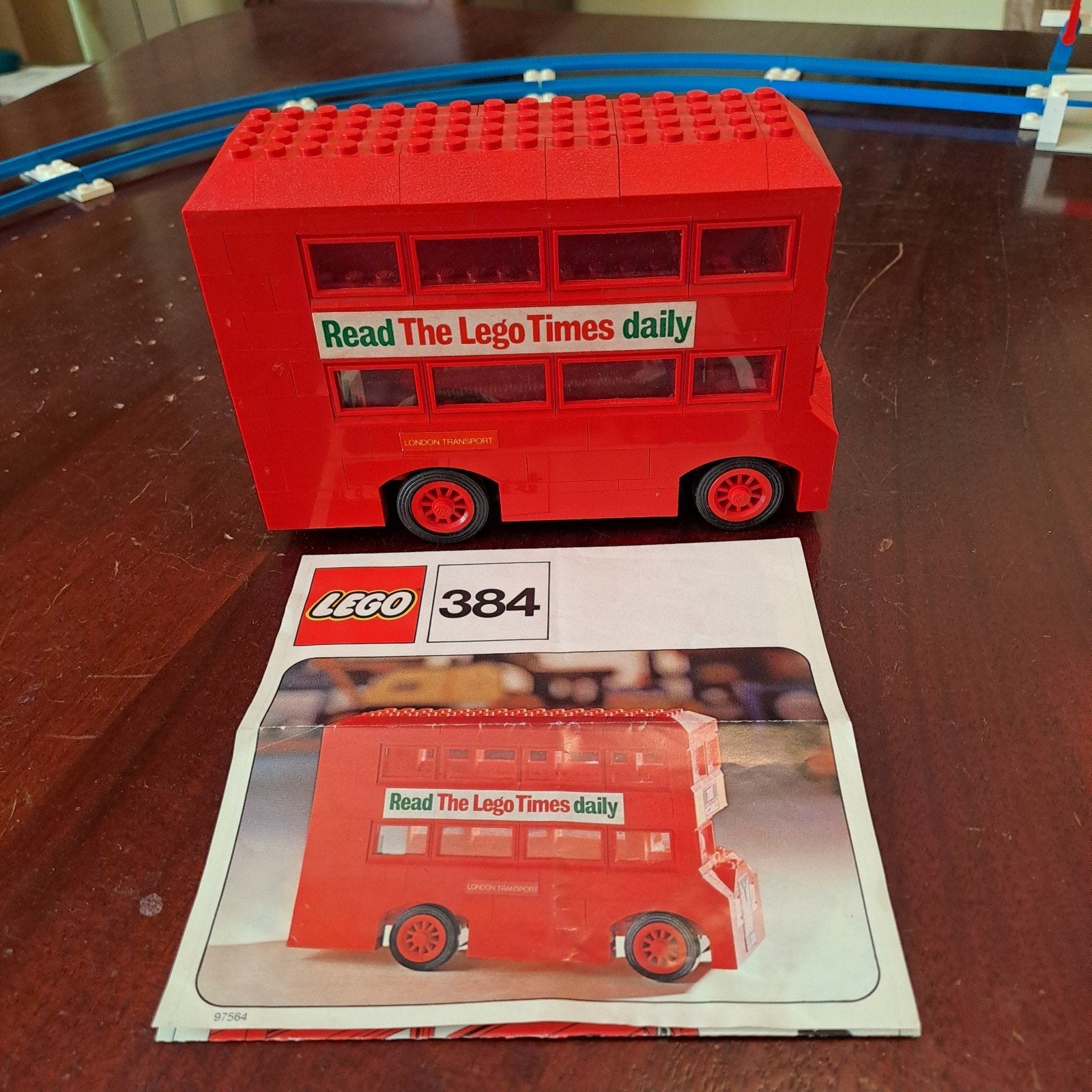 LEGO 384 Londense Dubbeldekker Bus met instructies, Ophalen of Verzenden