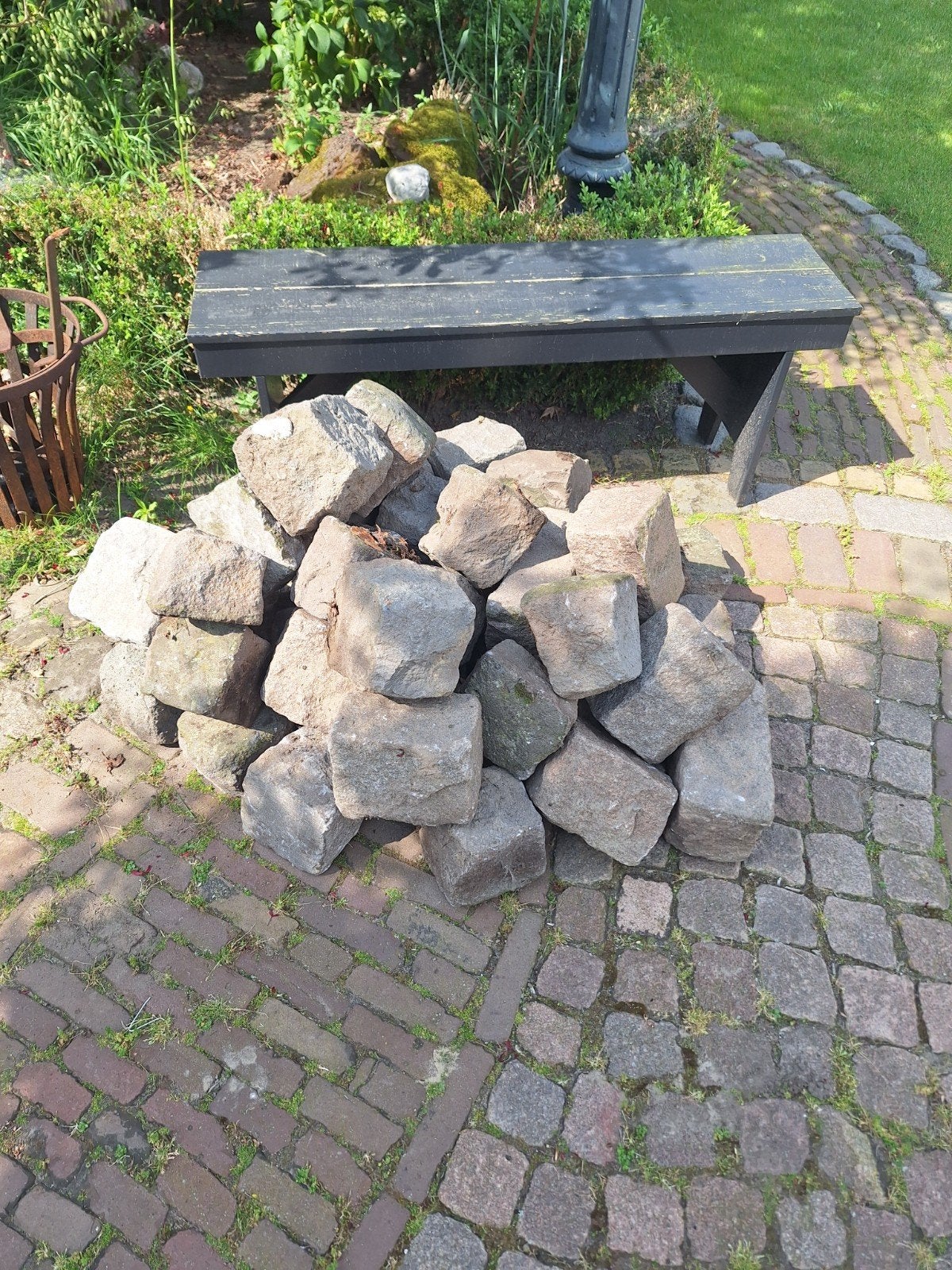 Partij kinderkoppen keien stenen, Tuin en Terras, Ophalen