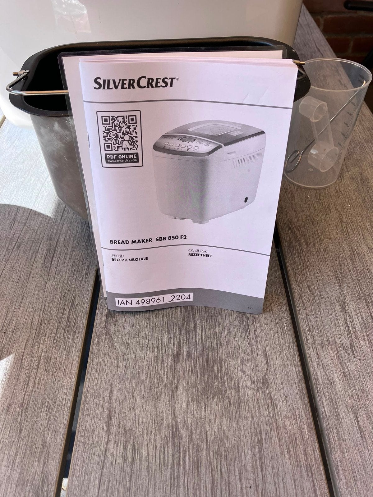 SilverCrest Broodbakmachine SBB 850 F2 - Zo goed als nieuw, Met timer, Ophalen of Verzenden, Zo goed als nieuw, 1200 tot 1600 gram deeg