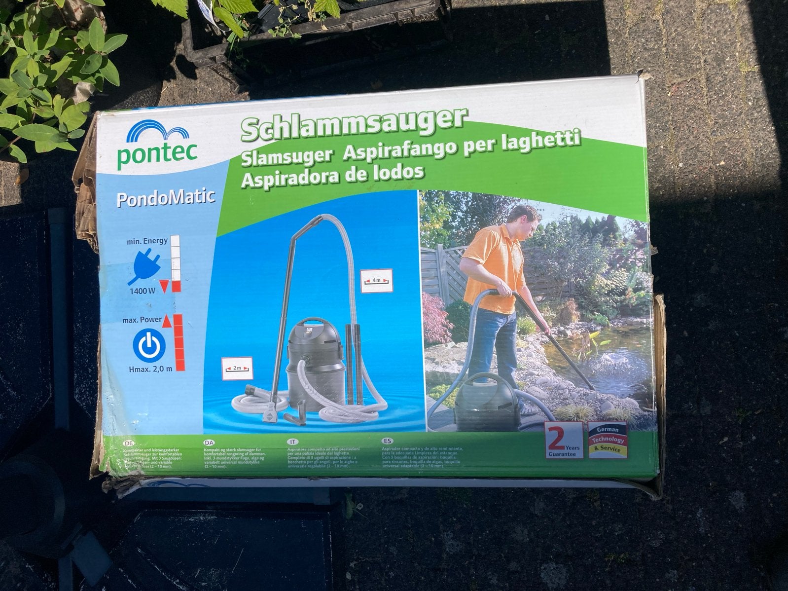 Pontec PondoMatic Slibzuiger voor vijvers tot 2m diep, Ophalen, Nieuw
