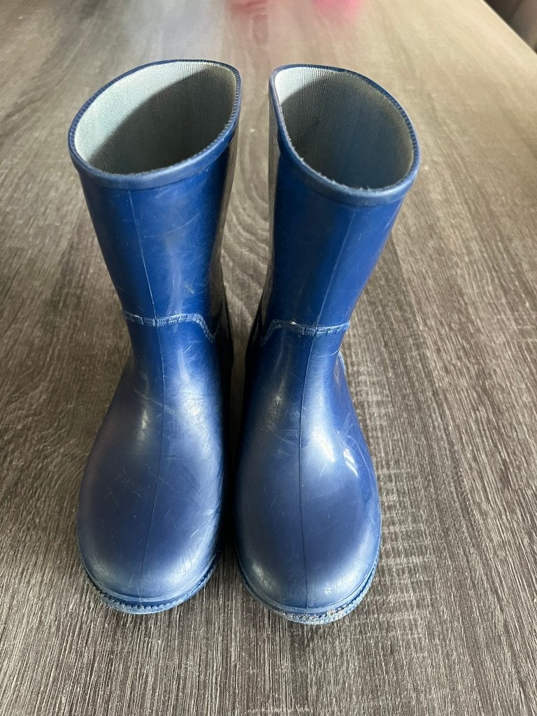 Blauwe regenlaarzen maat 27, Gebruikt, Ophalen of Verzenden, Laarzen, Scapino