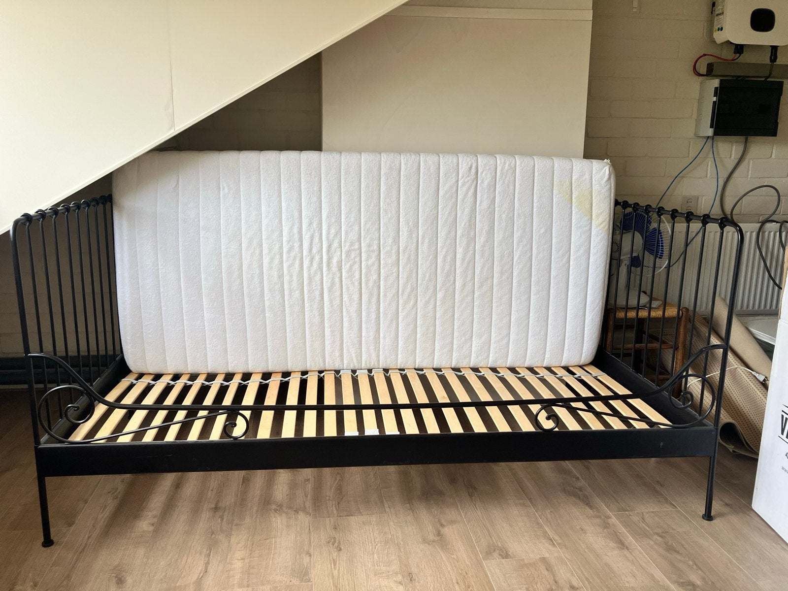 GRATIS ivm verhuizing Ikea bed, goed matras en lattenbodem, Ophalen, Gebruikt, 90 cm, Eenpersoons