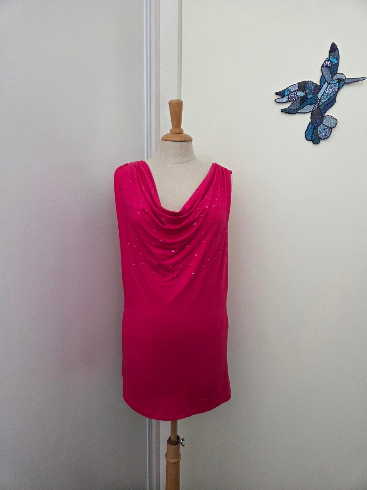 Nieuwe Sāo Paulo fuchsia top met watervalhals, Maat 38/40 (M), Nieuw, Ophalen of Verzenden, SāoPaulo