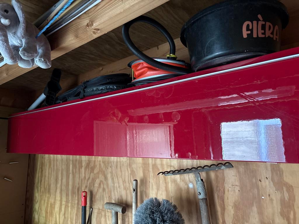 Rode opbergkast voor garage of schuur, Huis en Inrichting, Kasten | Overige, Ophalen, Gebruikt