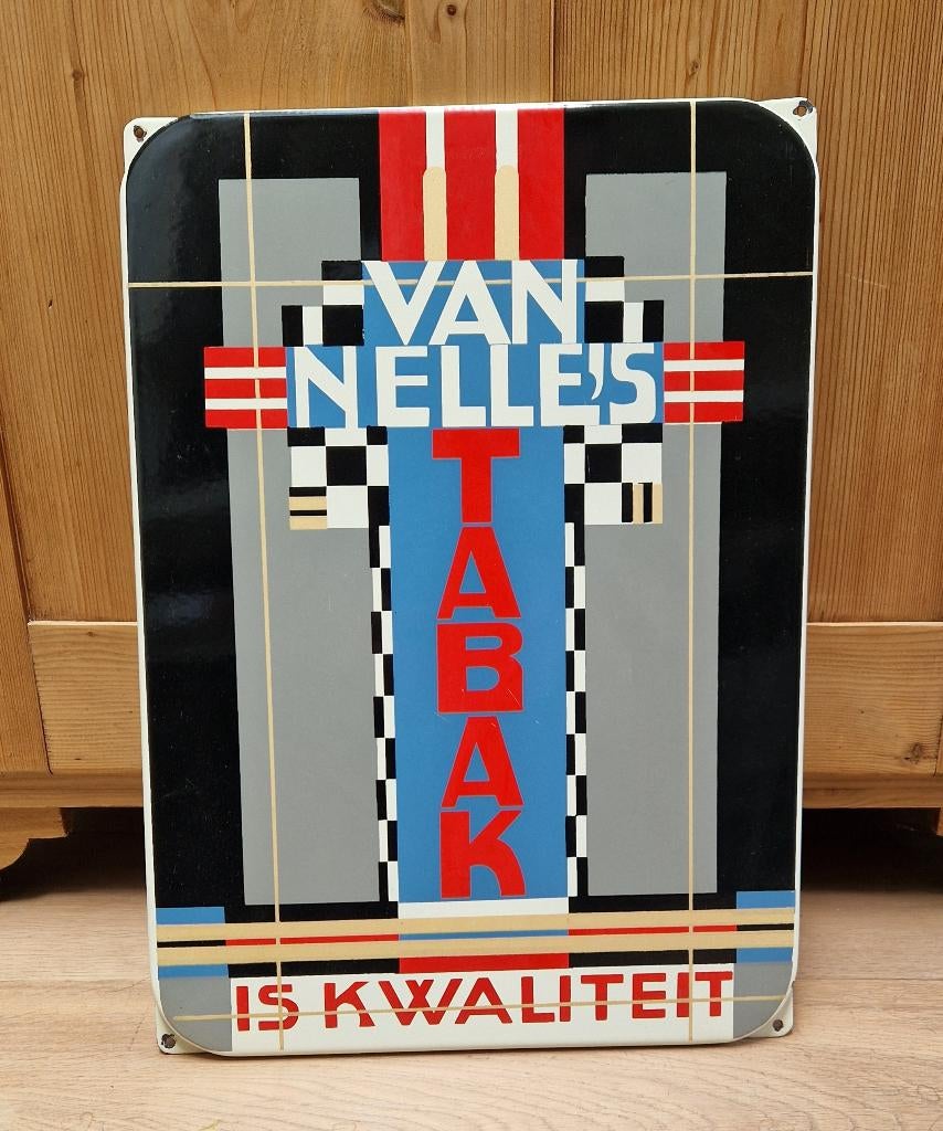 Antiek reclamebord Van Nelle Tabak, Antiek en Kunst, Ophalen
