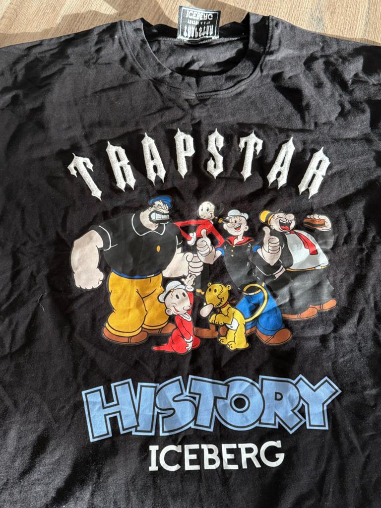 Iceberg Trapstar History Popeye T-shirt Zwart of wit, Ophalen of Verzenden, Nieuw, Maat 48/50 (M), Zwart