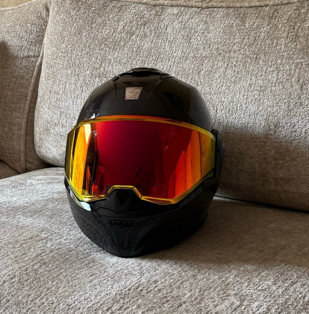 Scorpion EXO Tech CARBON helm M met extra vizieren en hoes, Motoren, Heren, Integraalhelm, Tweedehands, Ophalen