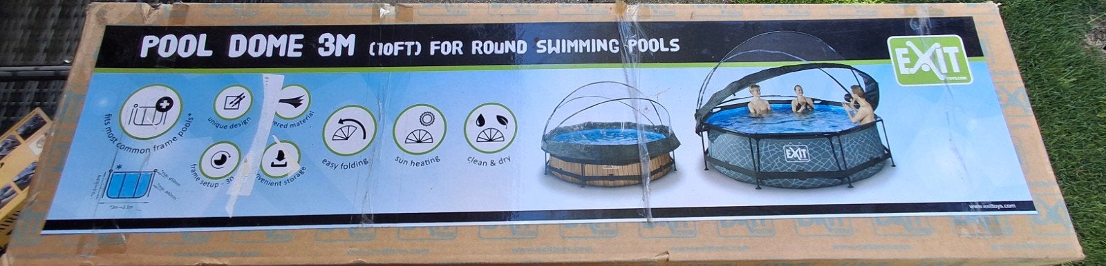 EXIT Pool Dome 3M - Zwembadkap voor ronde zwembad, Ophalen, Overige typen, Rond, Zo goed als nieuw