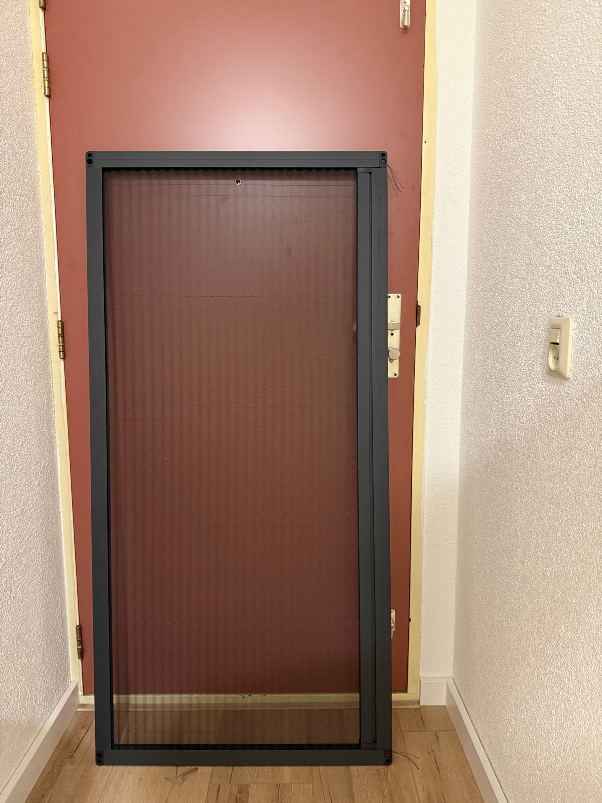 Hordeur schuifdeur, zwart, 150x73cm, Ophalen, 80 tot 100 cm, Hordeur, Nieuw