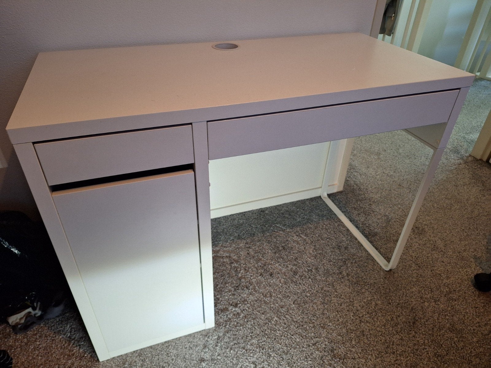 IKEA bureau Micke wit incl. bureaustoel, Huis en Inrichting, Bureaus, Ophalen, Gebruikt