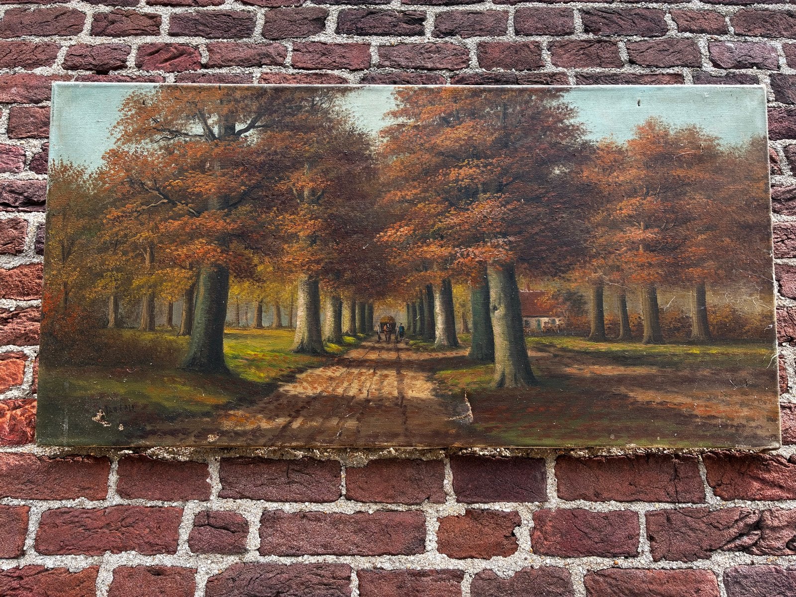 Leuk schilderij, Ophalen, Doek, Gesigneerd, Landschap