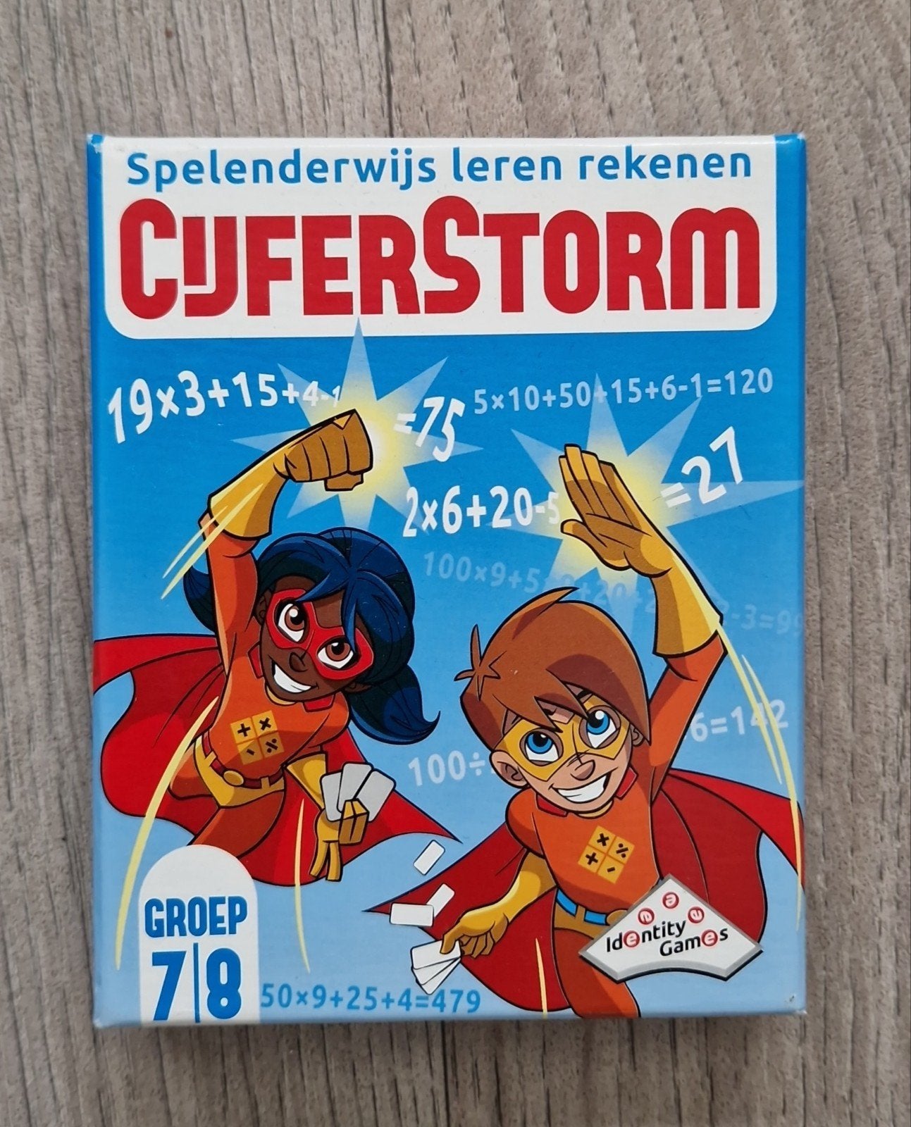 Cijferstorm kaartspel rekenen, Een of twee spelers, Ophalen, Zo goed als nieuw, Identity Games International BV